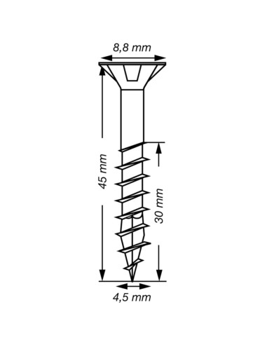 1 x Spax T-STAR PLUS Tête fraisée TORX T20 Inox...