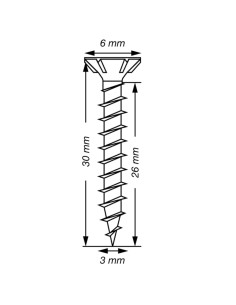 Spax T-STAR PLUS Tête fraisée TORX T10 Inox A2 3X30... 2
