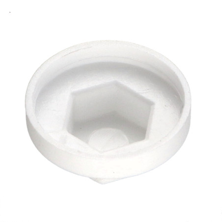 1 x Capuchon Tête hexagonale TH Polyéthylène RAL9010 blanc pur pour vis autoperceuse ou tole de diam 6.3