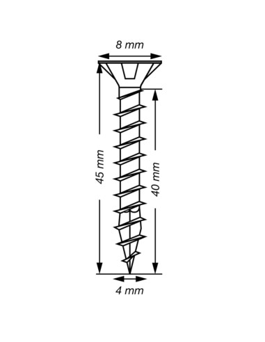 1 x Spax T-STAR PLUS Tête fraisée TORX T20 Inox...