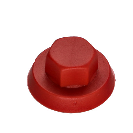 1 x Capuchon Tête hexagonale TH Polyéthylène RAL3003 pour vis autoperceuse ou tole de diam 4.8-5.5