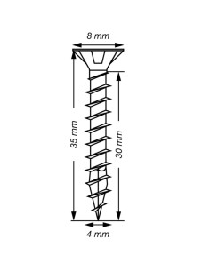 Spax T-STAR PLUS Tête fraisée TORX T20 Inox A2 4X35... 2