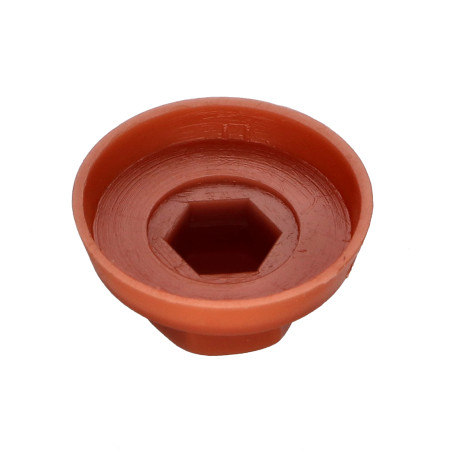 1 x Capuchon Tête hexagonale TH Polyéthylène RAL8004 brun cuivre pour vis autoperceuse ou tole de diam 6.3