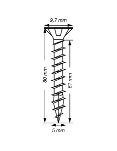 Spax T-STAR PLUS Tête fraisée TORX T20 Inox A2 5X80... 2