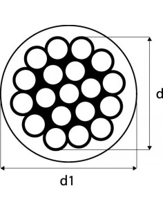 Mètre de Câble monotoron Diamètre 4 Inox A4 GAINE PVC... 2