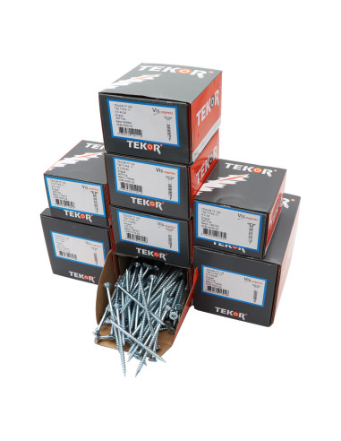 1 x TEKOR PACK PRO 1200 Vis Tête fraisée Cranté...