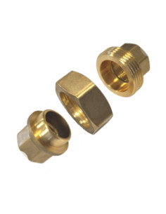 Raccord union droit 15x21 (1/2") Femelle/Femelle Laiton... 2