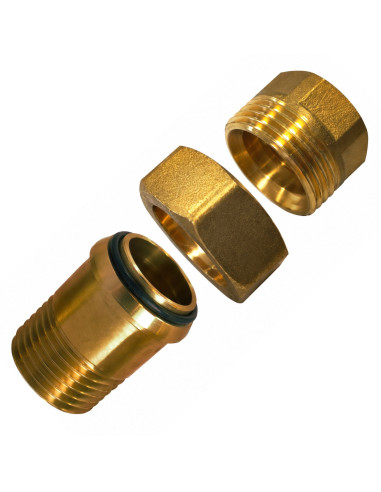 1 x Raccord union droit joint torique 26x34...