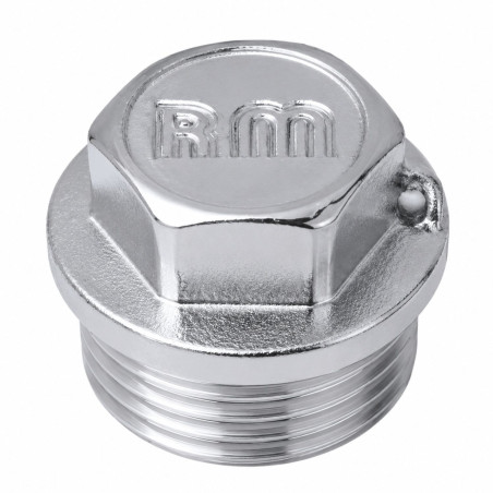 1 x Bouchon mâle Figure 290 avec trou de plombage 15x21 (1/2") Laiton chrome