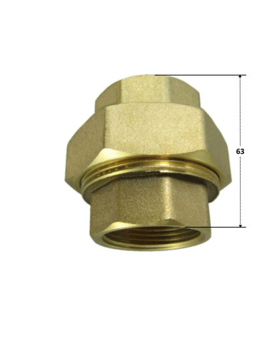 1 x Raccord union droit 50x60 (2")...