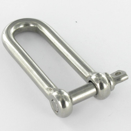 1 x Manille Droite Longue Forgée Inox A4 Diamètre 10