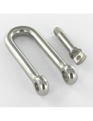 1 x Manille Droite Longue Forgée Inox A4...