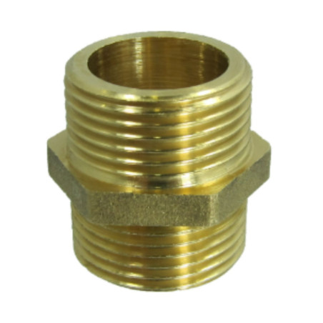 1 x Mamelon joint plat FIG 280 Mâle / Mâle renforcé 15x21 (1/2") Laiton