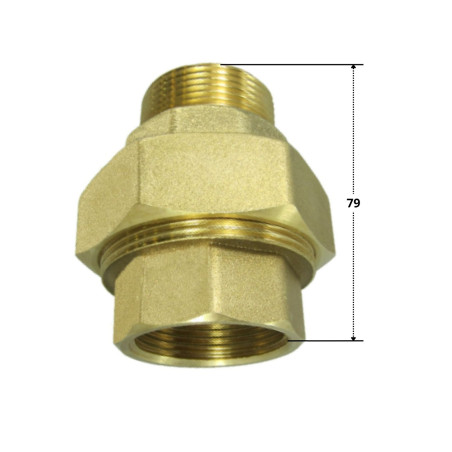 1 x Raccord union droit 50x60 (2") Mâle/Femelle Laiton Figure 341