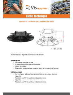 Support dalle terrasse 30X50 2