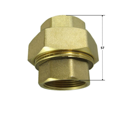 1 x Raccord union droit 26x34 (1") Femelle/Femelle Laiton Figure 340