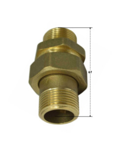 Raccord union droit 20X27 (3/4") Mâle / Mâle Laiton... 2