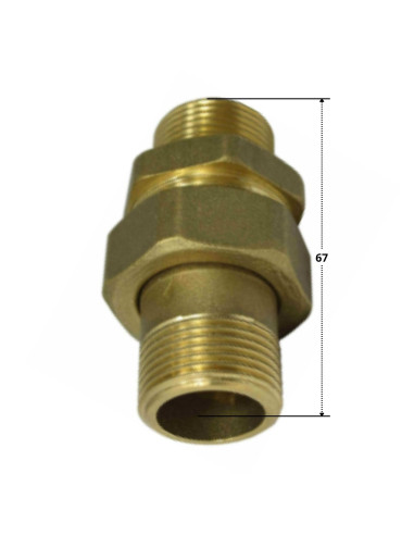 1 x Raccord union droit 20x27 (3/4") Mâle /...