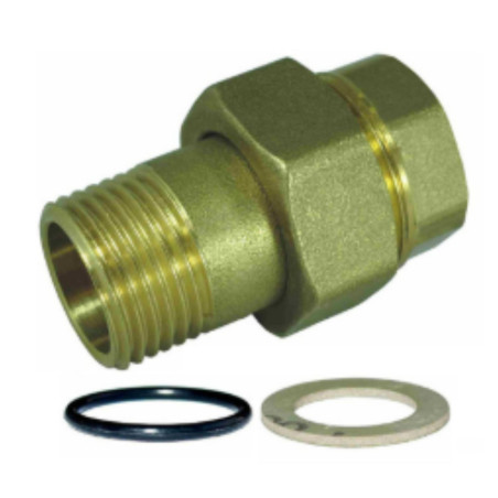 1 x Raccord union droit spheroconique 15x21 (1/2") Mâle/Femelle Laiton Figure 341