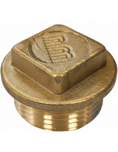 Bouchon mâle Figure 290 66x76 (2"1/2) Tête carrée Laiton