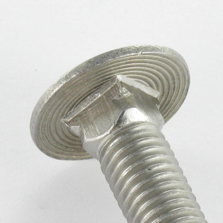 1 x TRCC JAPY tête ronde collet carré Inox A2 M5X60 Filetée sur 18 Collet bas 3.5