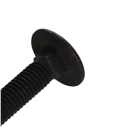 1 x TRCC JAPY tête ronde collet carré Inox A2 M8X80 Noir Filetage partiel