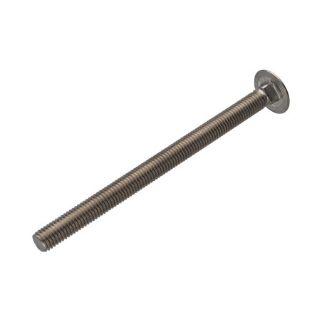 1 x TRCC JAPY tête ronde collet carré Inox A2 M12X130 Filetage partiel