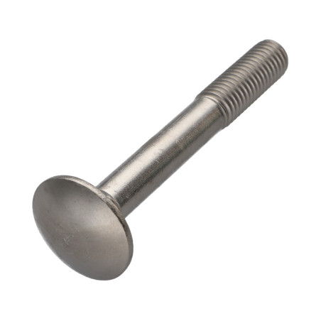 1 x TRCC JAPY tête ronde collet carré Inox A2 M8X80 Filetage partiel