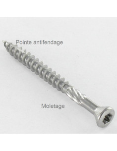 Vis DECK TEKOR Tête fraisée bombée TFB TORX T20 4.5X60... 2