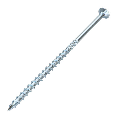 1 x Vis charpente TEKOR Tête fraisée Cranté TORX T40 10X140 Filetée sur 80 Pointe antifendage type 17 Acier zingué