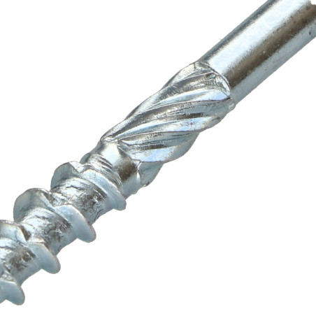 1 x Vis charpente TEKOR Tête fraisée Cranté TORX T25 5X60 Filetée sur 32 Pointe antifendage type 17 Acier zingué
