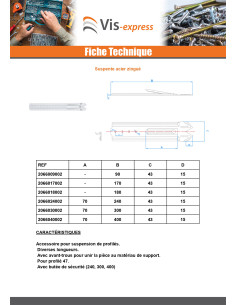 Suspente Longueur 80 Acier zingué 2