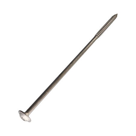 1 x Vis charpente tête disque Inox A2 8X220 Filetée sur 80 TORX T40 Diamètre de tête: 20