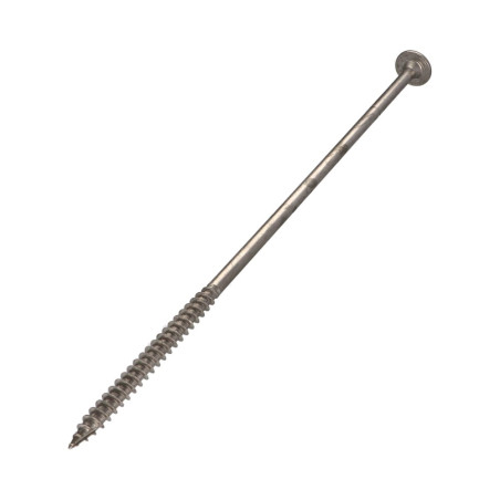 1 x Vis charpente tête disque Inox A2 8X220 Filetée sur 80 TORX T40 Diamètre de tête: 20