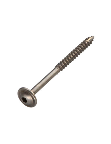 1 x Vis charpente tête disque Inox A2 4X80...