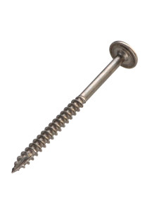 Vis charpente tête disque Inox A2 6X65 Filetée sur 36... 2