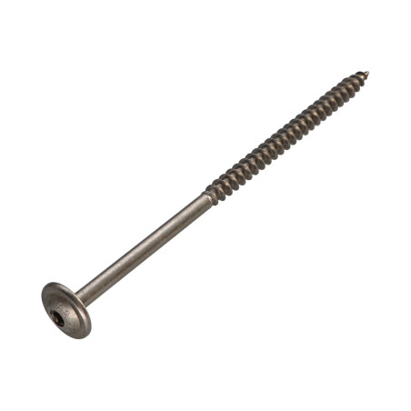 1 x Vis charpente tête disque Inox A2 8X90 Filetée sur 80 TORX T40 Diamètre de tête: 20