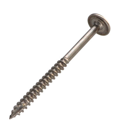 1 x Vis charpente tête disque Inox A2 4.5X65 Filetée sur 36 TORX T20 Diamètre de tête: 13