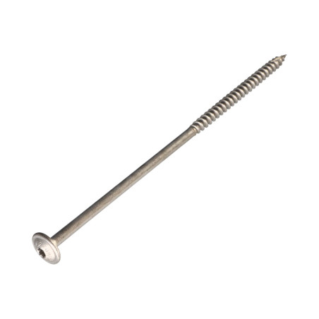 1 x Vis charpente tête disque Inox A2 4.5X60 Filetée sur 36 TORX T20 Diamètre de tête: 13