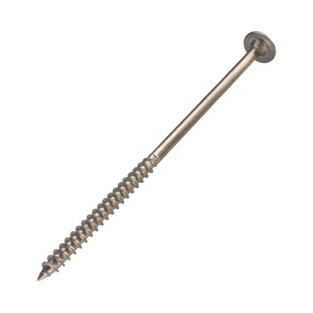 1 x Vis charpente tête disque Inox A2 8X170 Filetée sur 80 TORX T40 Diamètre de tête: 20