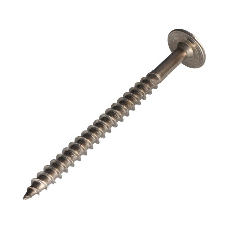 1 x Vis charpente tête disque Inox A2 8X100 TORX T40 Diamètre de tête: 20
