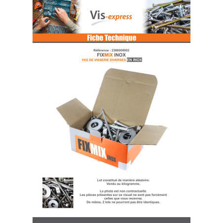 1 x KG De VISSERIE DIVERSE En Inox FIXMIX