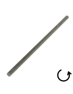 Tige filetée M24 Longueur 1 mètre Pas Gauche Acier brut
