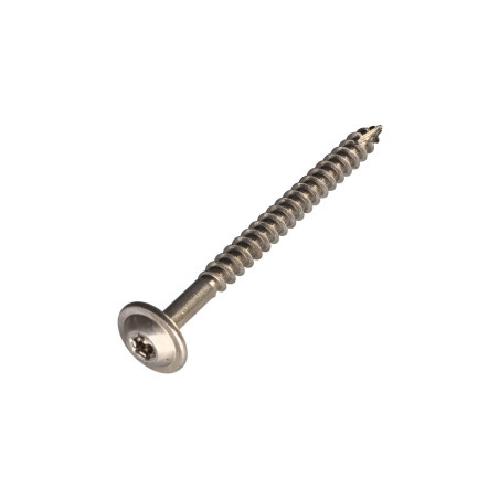 1 x Vis charpente tête disque Inox A2 8X100 Filetée sur 80 TORX T40 Diamètre de tête: 20