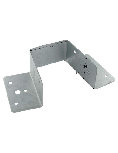 1 x Sabot de charpente Forme U support poutre...
