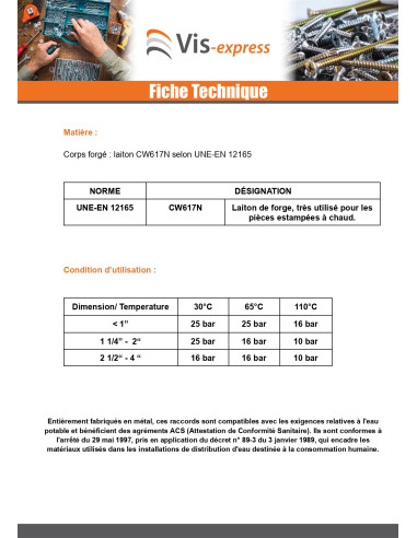 1 x Mamelon réduit Figure 245 pour joint plat...