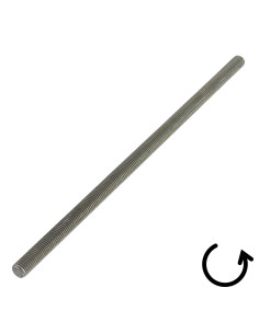 Tige filetée M8 Longueur 1 mètre Pas Gauche Acier brut