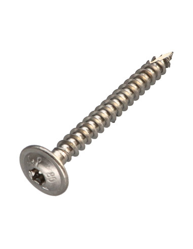 1 x Vis charpente tête disque Inox A2 8X70...
