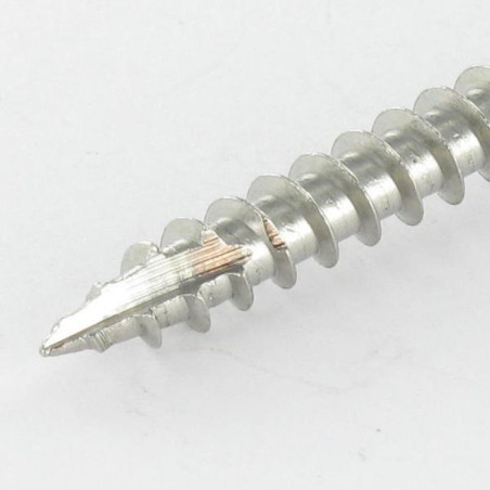 1 x Vis charpente tête disque Inox A2 4.5X25 Filetée sur 18 TORX T20 Diamètre de tête: 13
