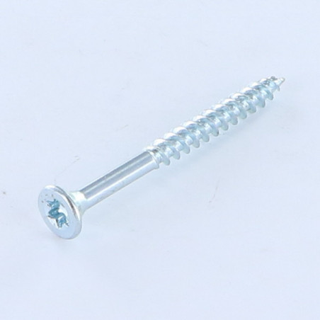 1 x VBA Vis bois agglo Tête fraisée TORX T25 5X80 Filetée sur 48 Acier zingué
